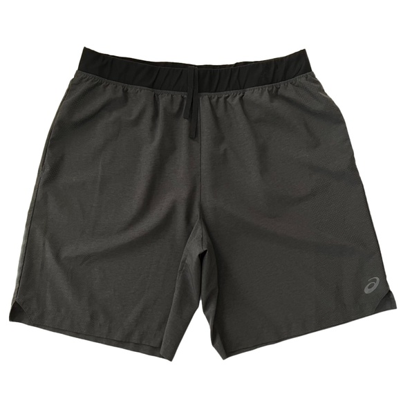 ASICS Men's XL Gray with Black Workout Shorts MEN'S 9IN ASICS MIXER SHORT - Picture 2 of 14